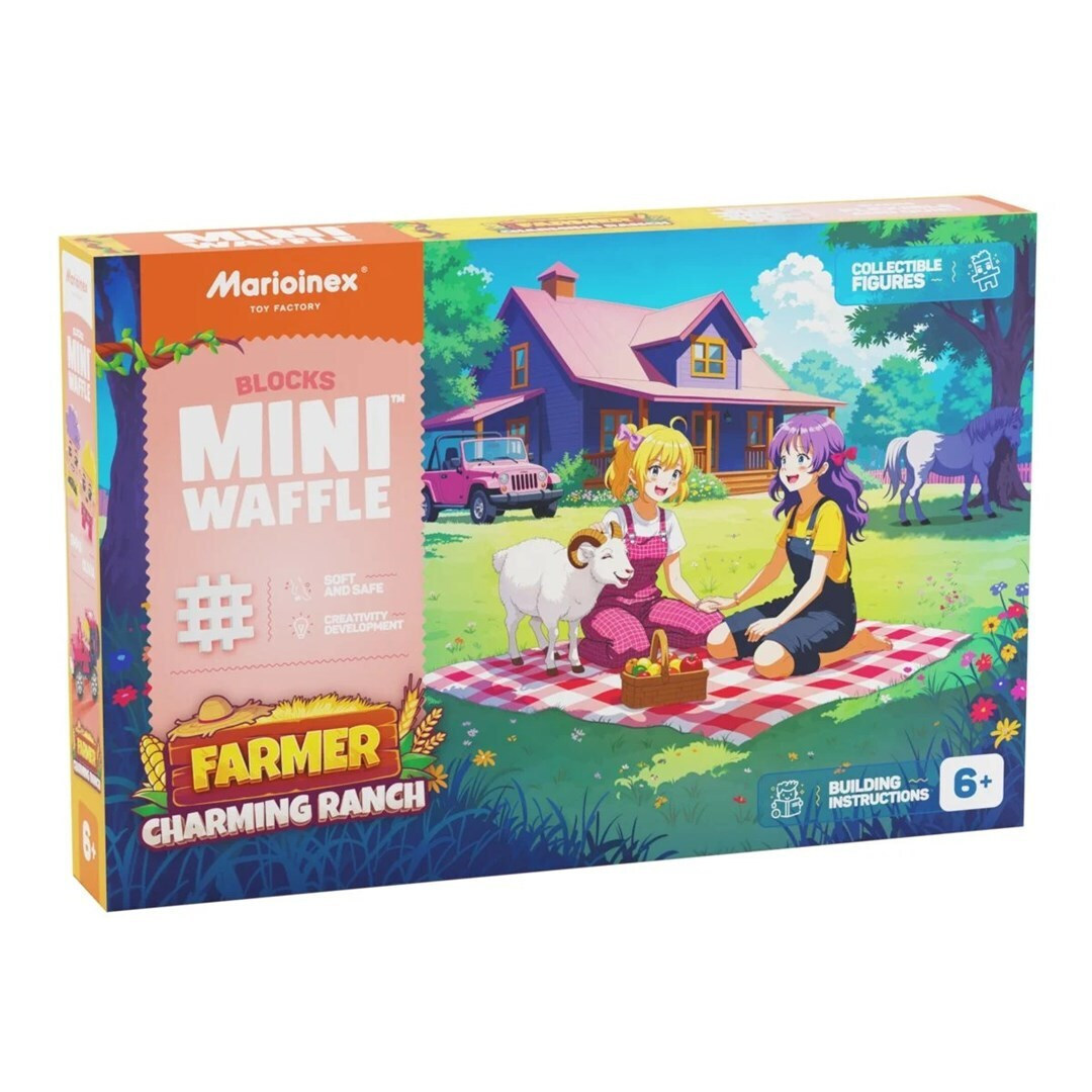 Marioinex Τουβλάκια Mini Waffle Farmer για 6+ Ετών 112τμχ