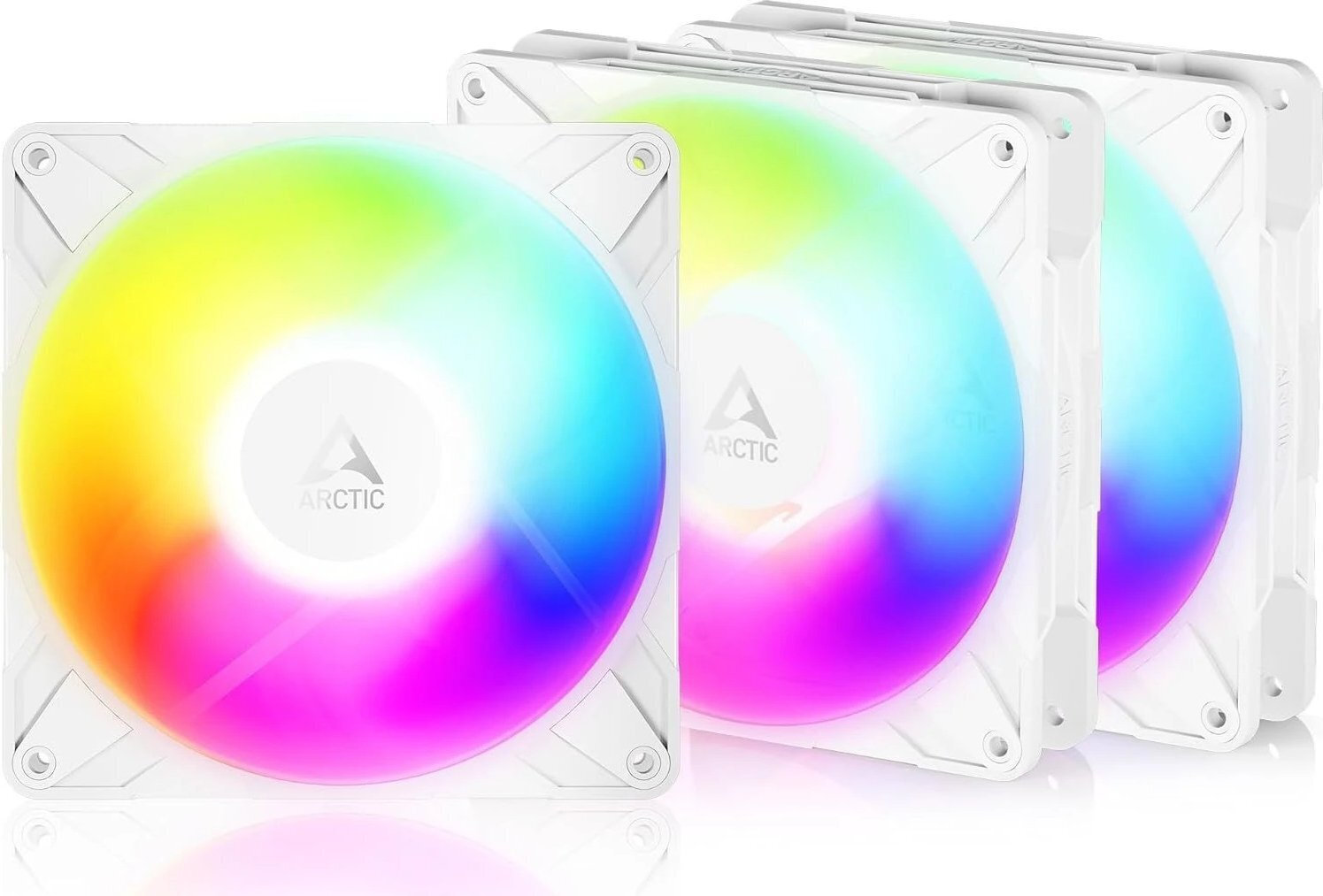 Arctic P14 Pro Reverse Case Fan 140mm με ARGB Φωτισμό και Σύνδεση 3-Pin / 4-Pin PWM 3τμχ Λευκό