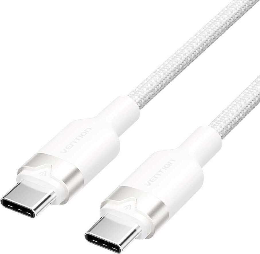 Vention Braided USB 2.0 Cable USB-C male - USB-C 60W Λευκό 1m