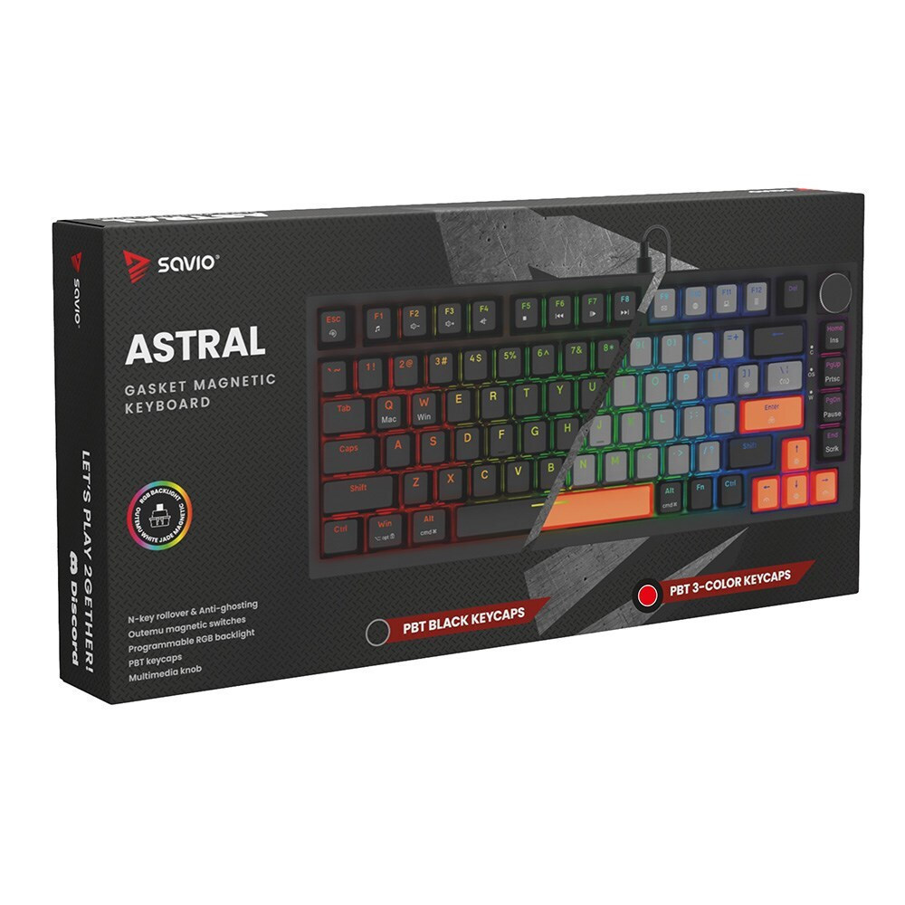 Savio Astral Gaming Πληκτρολόγιο με RGB φωτισμό (Αγγλικό US)
