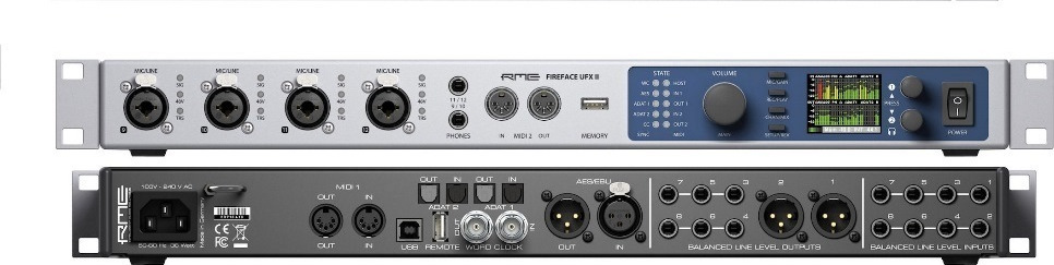 RME Fireface UFX-II 1000817 Επαγγελματική Κάρτα Ήχου για Rack με Σύνδεση USB