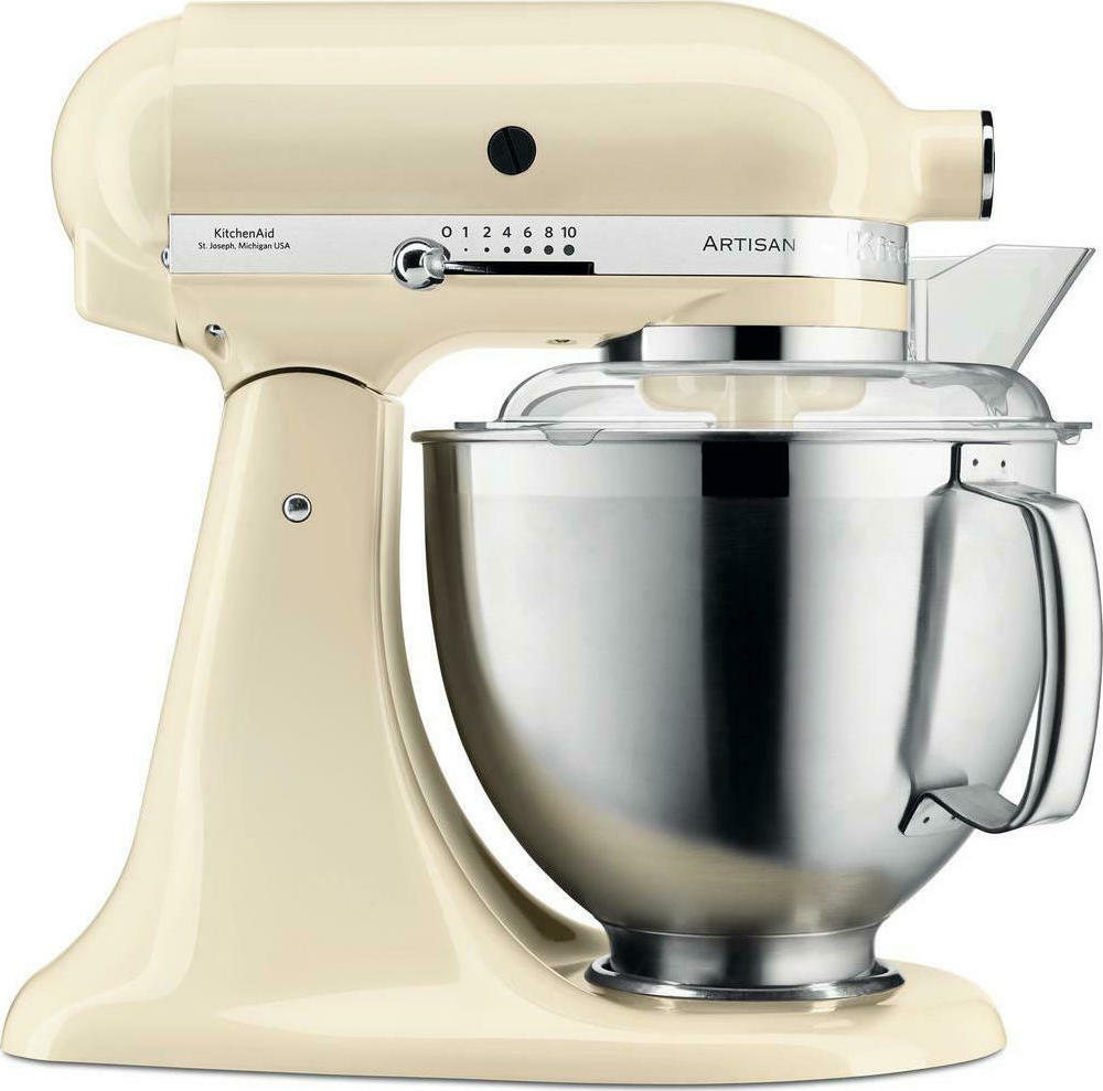 Kitchenaid 5KSM185PSEAC Κουζινομηχανή 300W με Ανοξείδωτο Κάδο 4.8lt