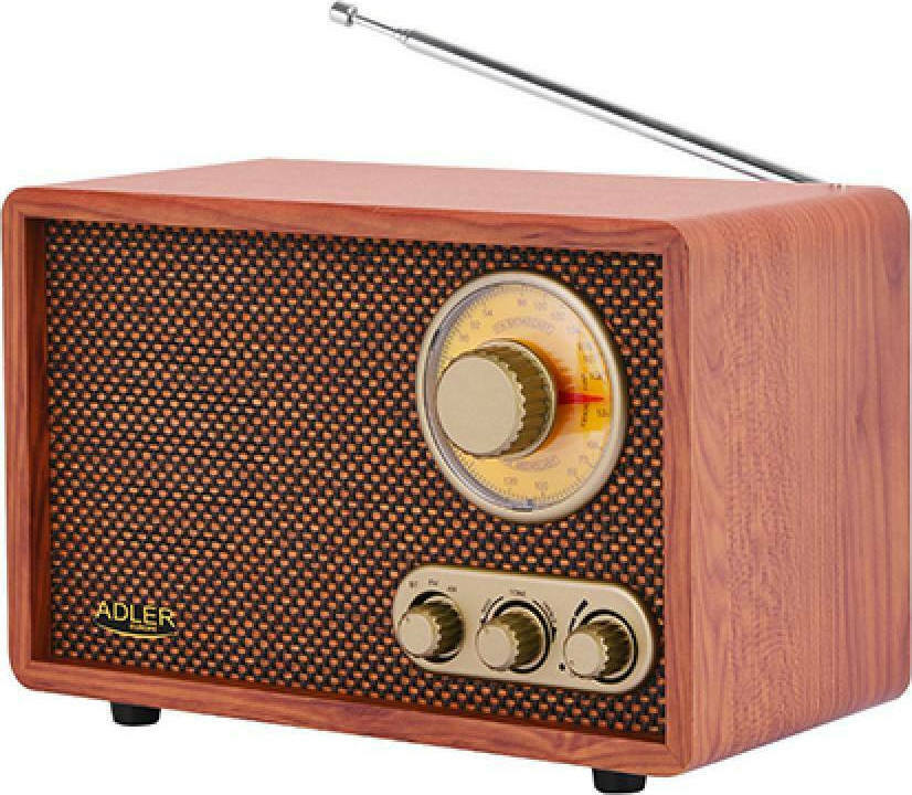 Adler AD-1171 Retro Επιτραπέζιο Ραδιόφωνο Ρεύματος με Bluetooth Καφέ