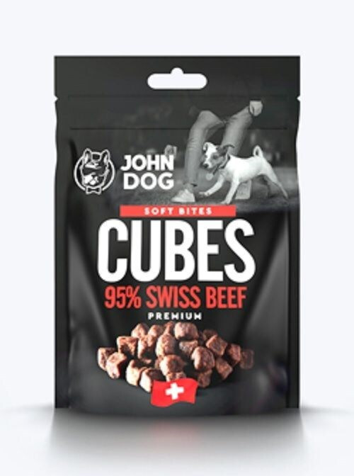 John Dog Soft Bites Cubes 95% Λιχουδιές Σκύλου με Βοδινό 120gr