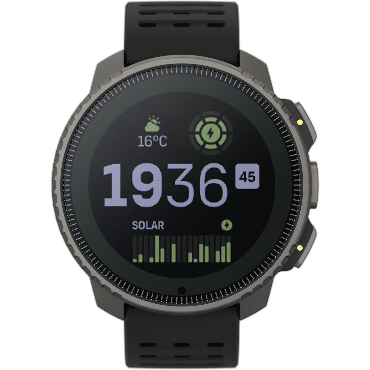 Suunto Vertical Solar Titanium 49mm Αδιάβροχο Smartwatch με Παλμογράφο (Μαύρο)