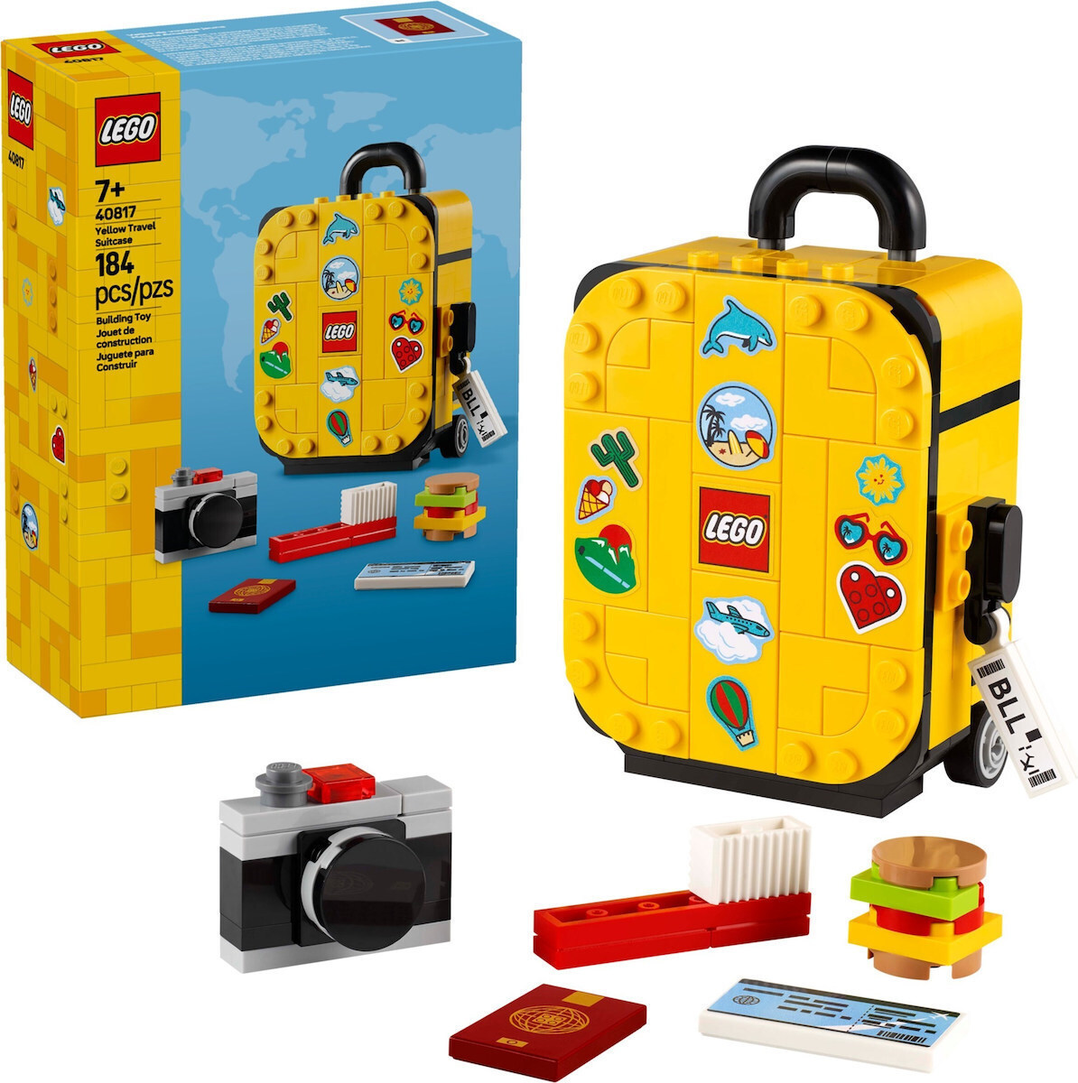 LEGO Τουβλάκια Yellow Travel Suitcase για 7+ Ετών 184τμχ 40817