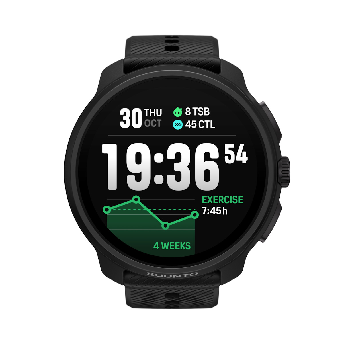 Suunto Race 2 Stainless Steel 49mm Αδιάβροχο Smartwatch με Παλμογράφο (All Black)
