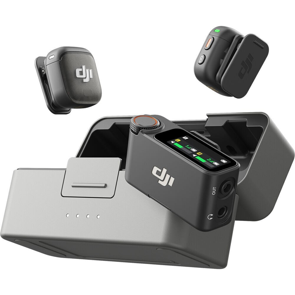 DJI Mic 3 (2 TX + 1 RX + Charging Case) Σετ Ασύρματο Δυναμικό Μικρόφωνο Δημοσιογραφικό