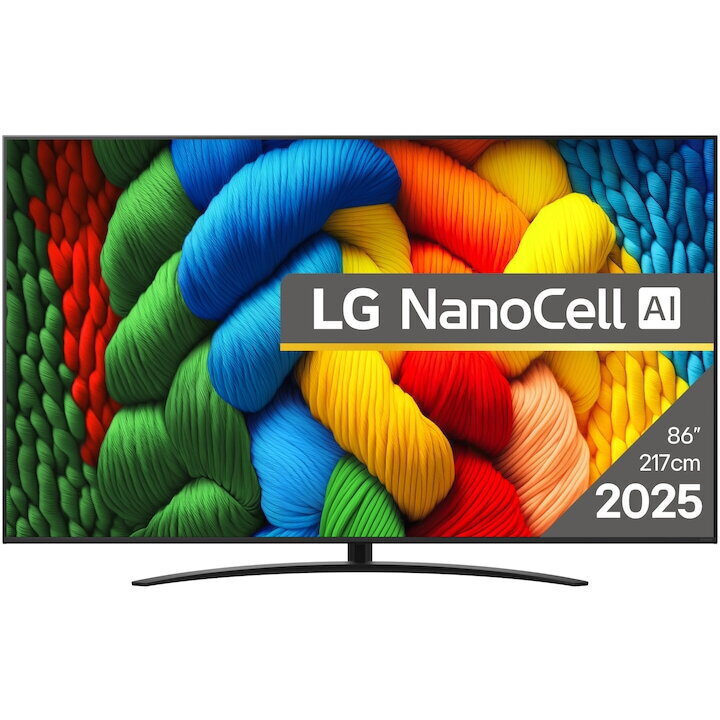 LG Smart Τηλεόραση 86" 4K UHD LED NanoCell AI NANO81 HDR (2025) 86NANO81A3A