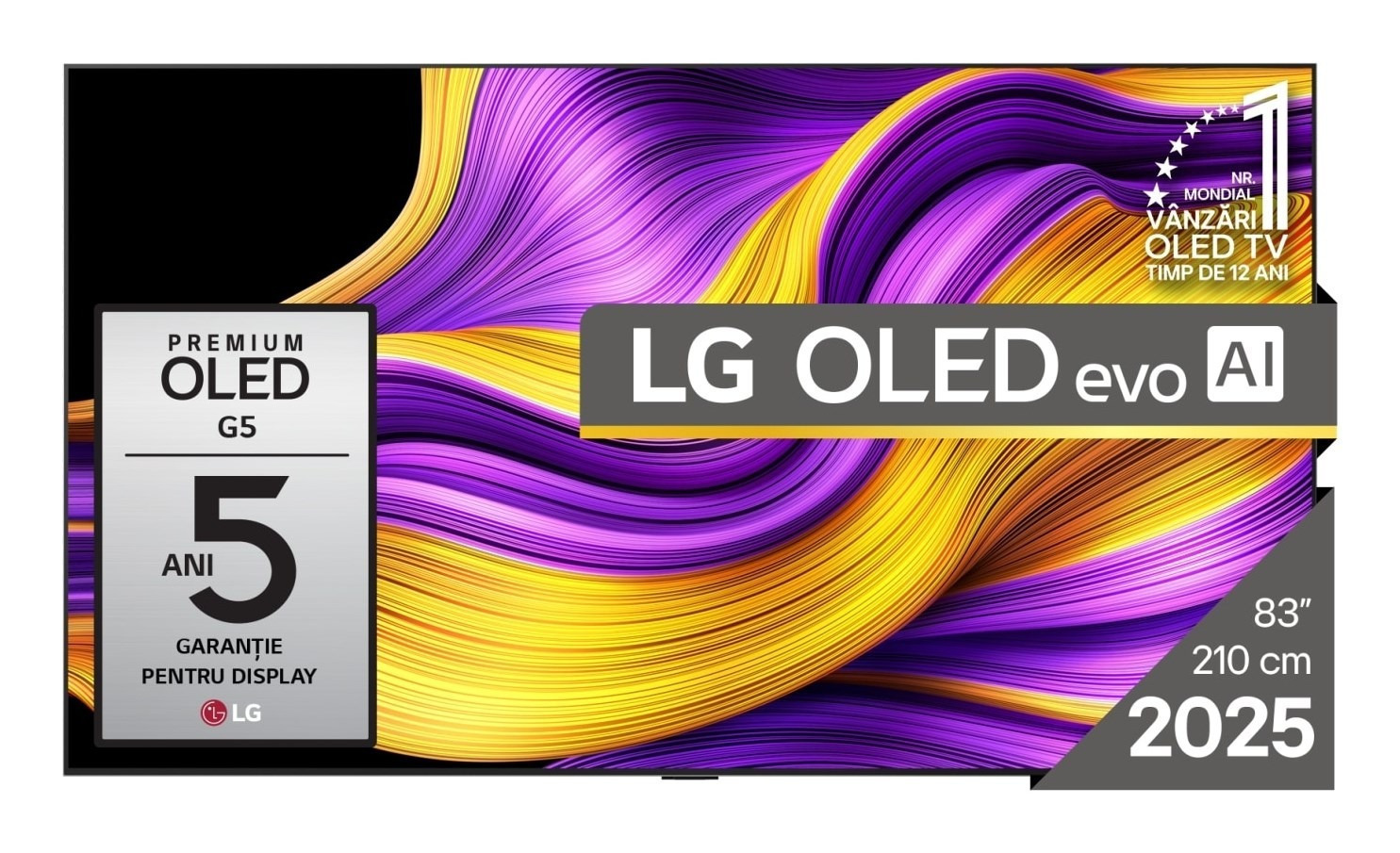 LG Smart Τηλεόραση 83" 4K UHD OLED Evo AI G5 (2025) OLED83G51LW