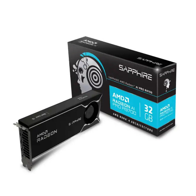 Sapphire 32GB GDDR6 Radeon AI PRO Κάρτα Γραφικών 32358-01-20G - Image 1