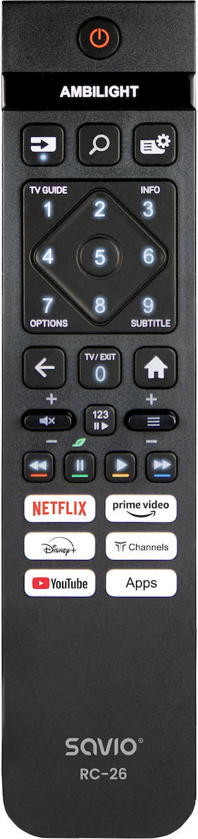 Savio Συμβατό Τηλεχειριστήριο για Τηλεοράσεις Philips 5905106070092