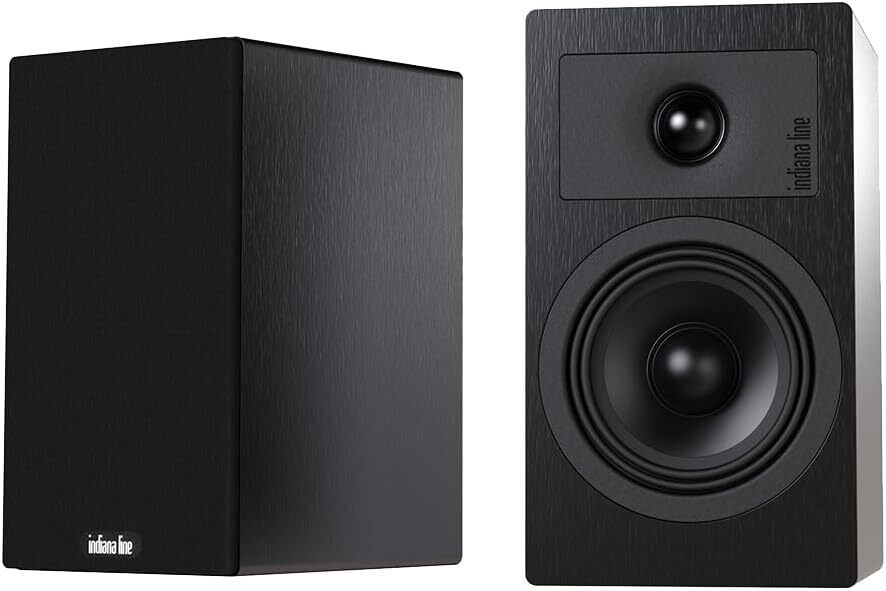 Indiana Line TESI 2 Ζεύγος Ηχείων Hi-Fi Βιβλιοθήκης 80W 2 Δρόμων Π14xΒ18xΥ24.5εκ. Μαύρο