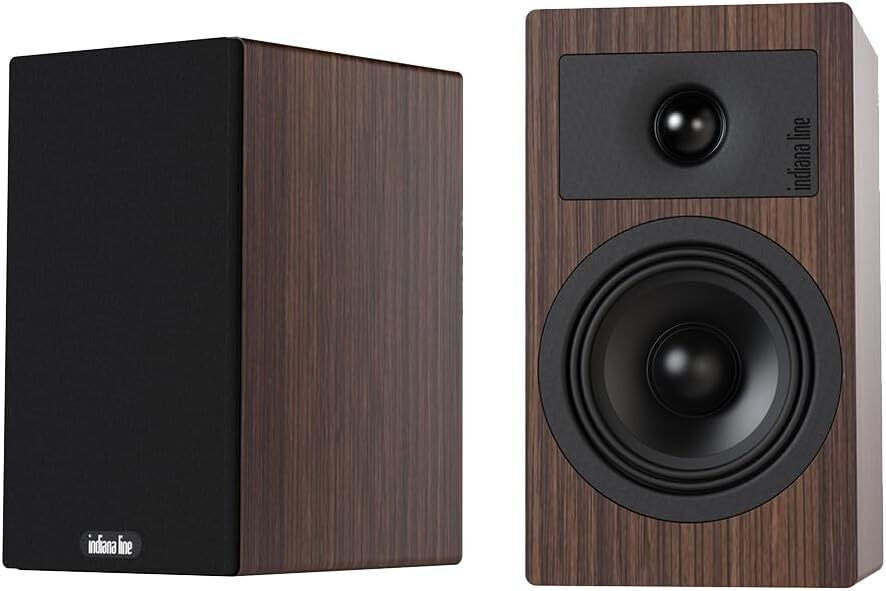 Indiana Line TESI 2 Ζεύγος Ηχείων Hi-Fi Βιβλιοθήκης 80W 2 Δρόμων Π14xΒ18xΥ24.5εκ. Wood