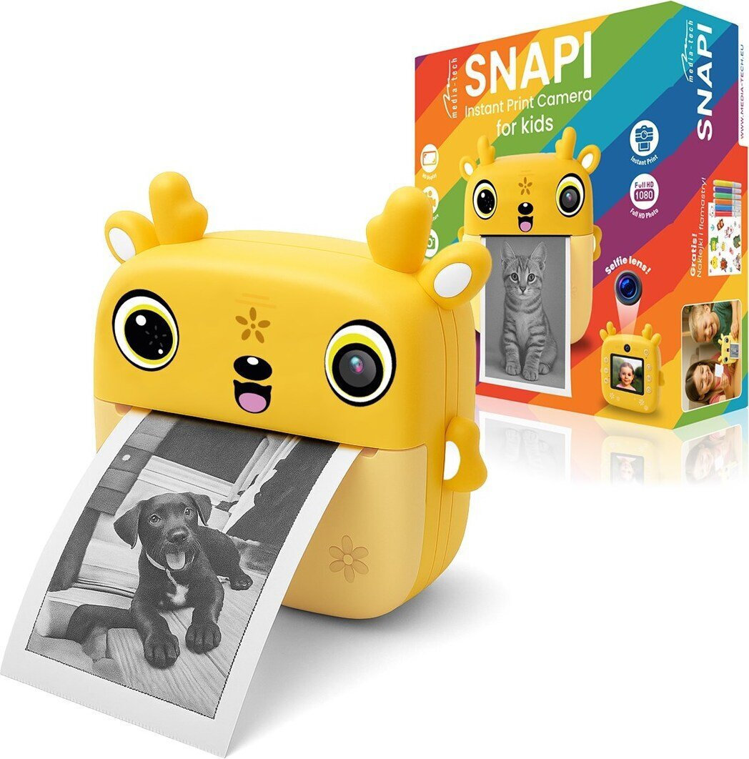 Media-Tech Snapi Παιδική Φωτογραφική Μηχανή 8MP με Θερμική Εκτύπωση Κίτρινη
