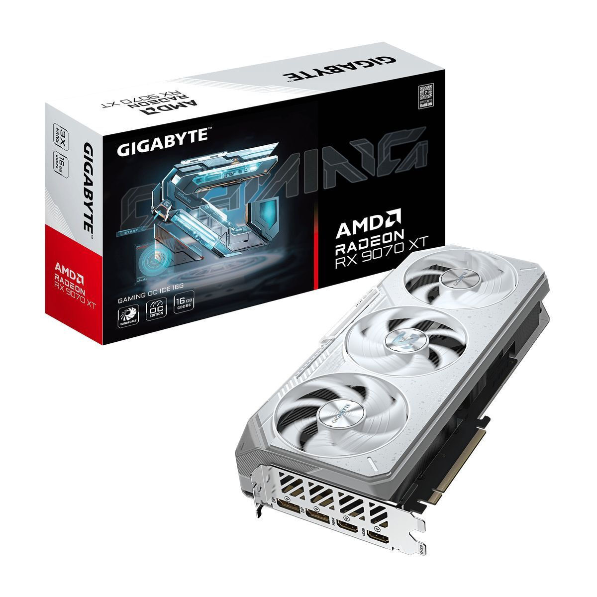 Gigabyte Radeon RX 9070 XT 16GB GDDR6 GAMING OC ICE Κάρτα Γραφικών GV-R907XGAMINGOCICE-16GD
