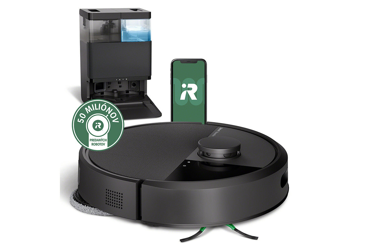 iRobot Roomba Combo Plus 405 Σκούπα Ρομπότ για Σκούπισμα & Σφουγγάρισμα με Χαρτογράφηση και Wi-Fi Μαύρη