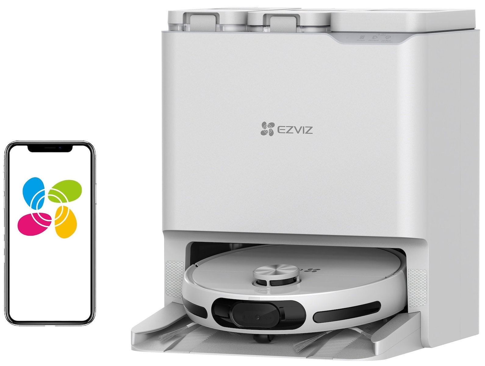 Ezviz Σκούπα Ρομπότ για Σκούπισμα & Σφουγγάρισμα με Χαρτογράφηση και Wi-Fi Λευκή 2087192