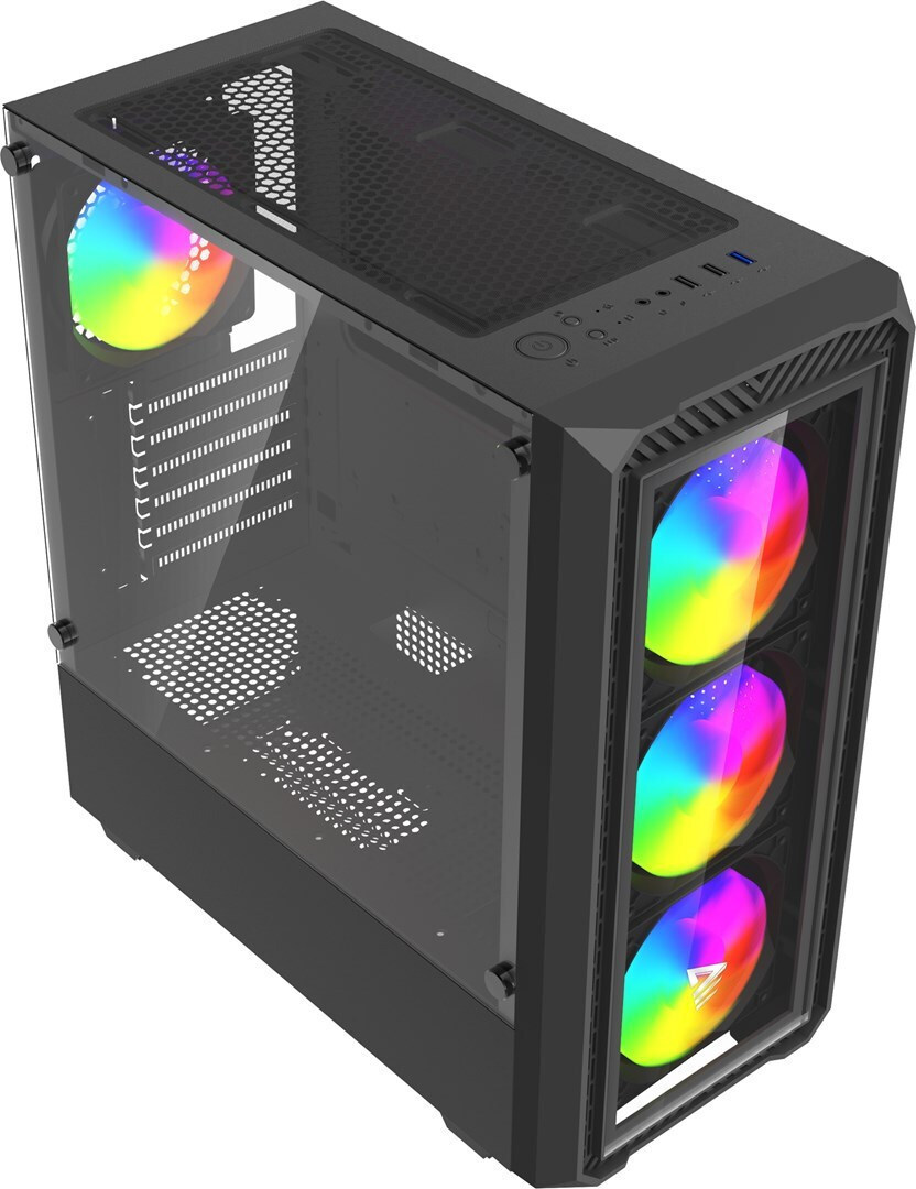 Savio Noctis Glass RGB X1 Gaming Midi Tower Κουτί Υπολογιστή με Πλαϊνό Παράθυρο Μαύρο