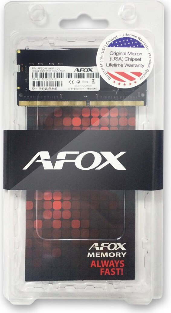 Afo DDR4 με Module 1x8GB και Ταχύτητα 2400 για Laptop