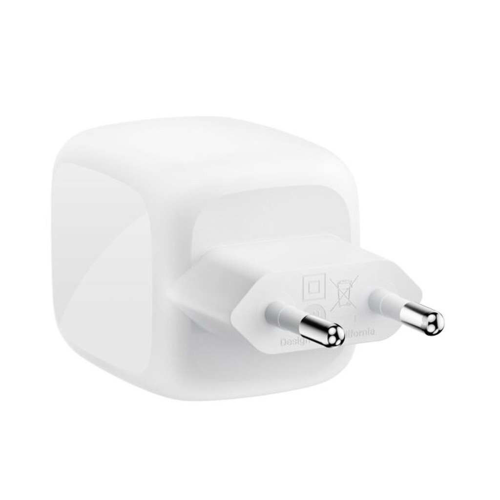 Belkin Φορτιστής GaN με 2 Θύρες USB-C και Καλώδιο USB-C - USB-C 67W Power Delivery Λευκός (BoostCharge Pro)