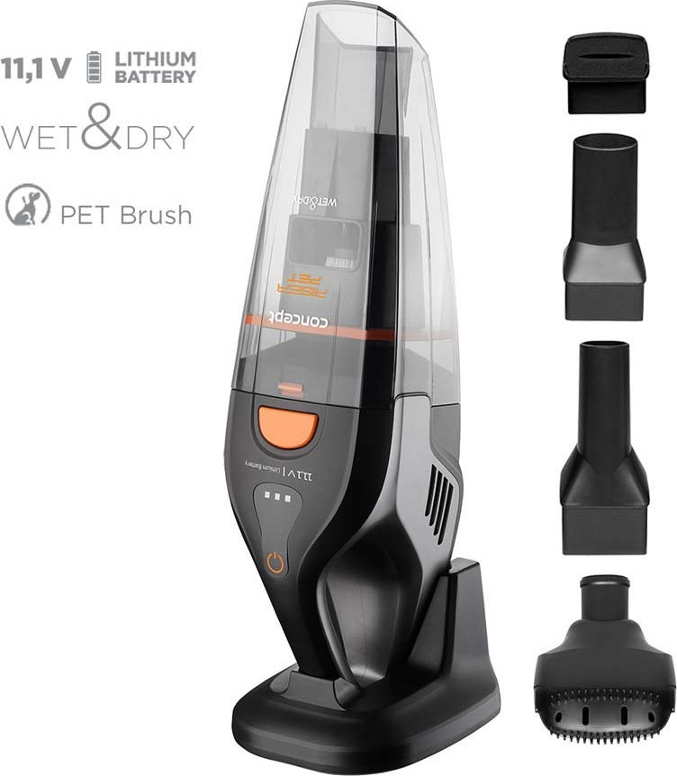 Concept VP4351 Επαναφορτιζόμενο Σκουπάκι Χειρός 11.1V Μαύρο