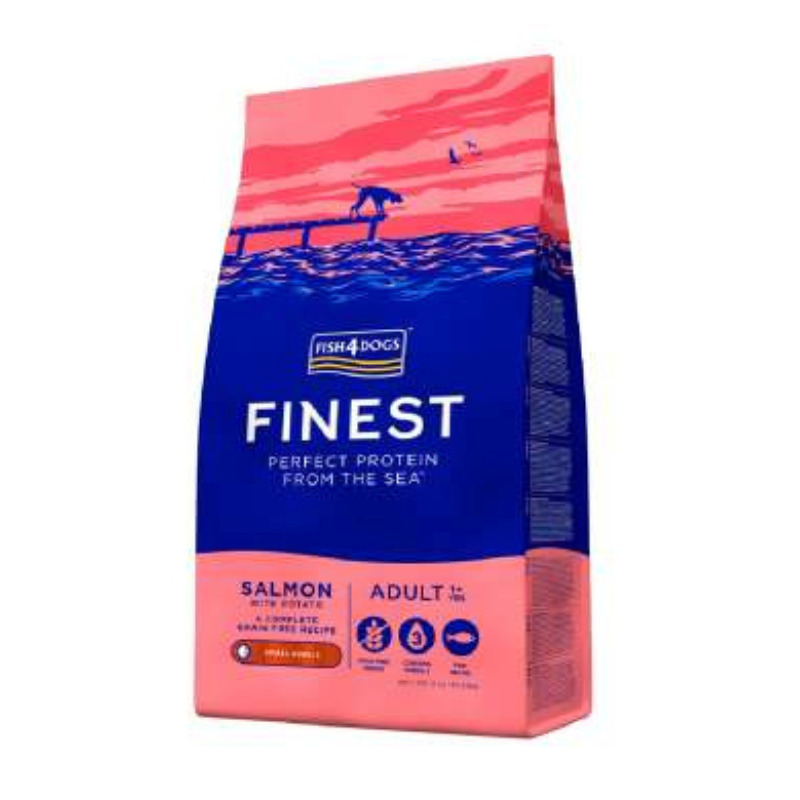 Fish4Dogs Finest Salmon Adult Small Kibble 6kg Ξηρά Τροφή χωρίς Σιτηρά για Ενήλικους Σκύλους με Πατάτες και Σολομό