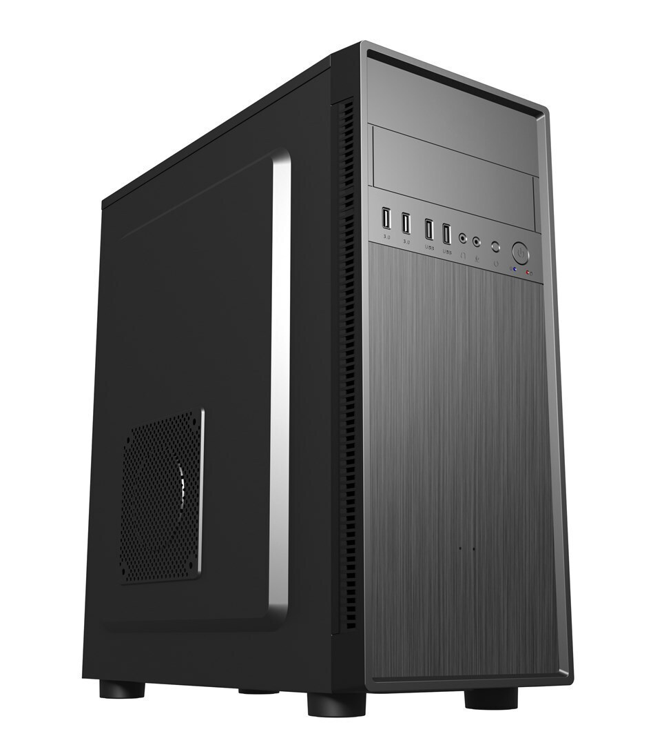 Gembird Fornax 160 Midi Tower Κουτί Υπολογιστή Μαύρο