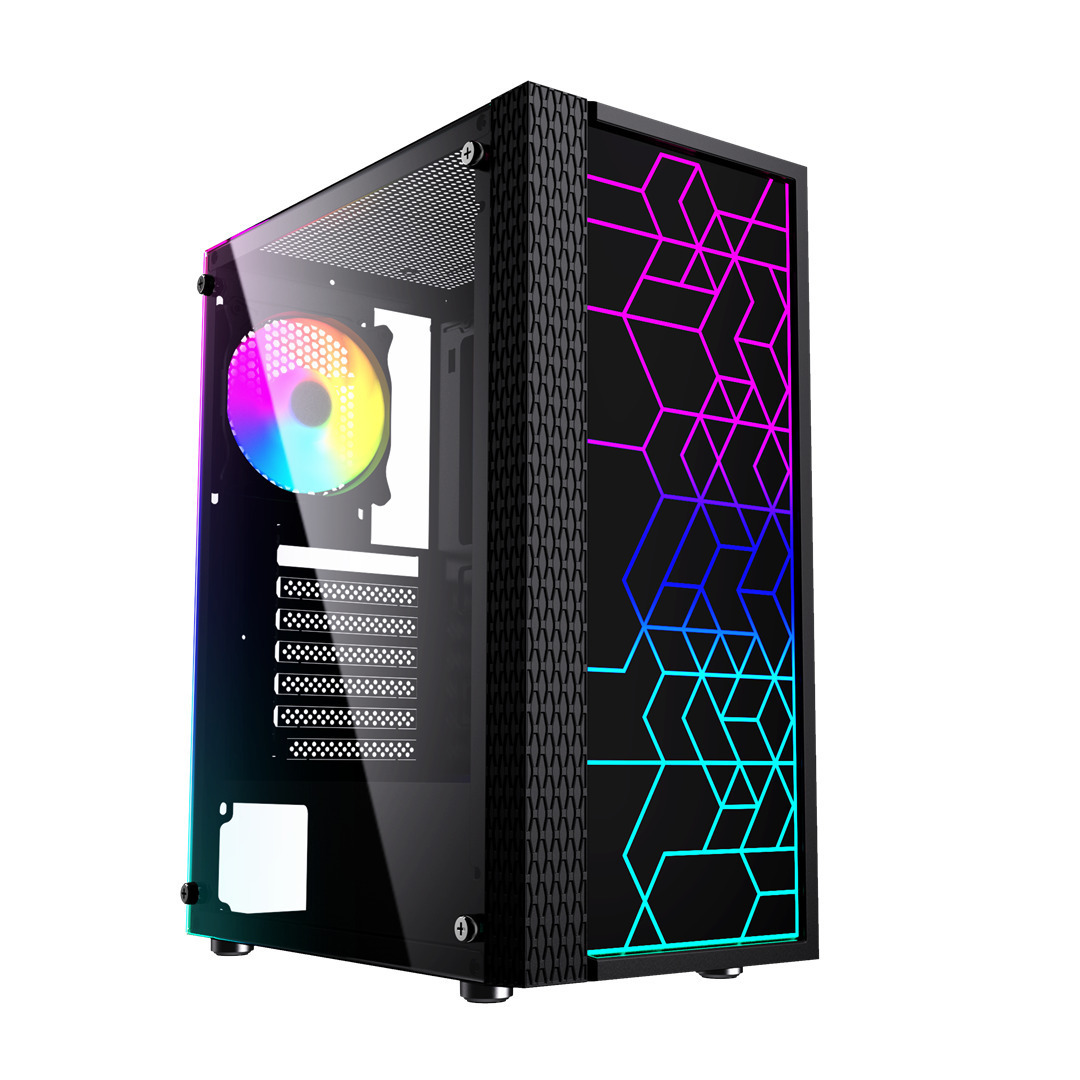 Gembird Fornax 2500 Gaming Midi Tower Κουτί Υπολογιστή με RGB Φωτισμό Μαύρο