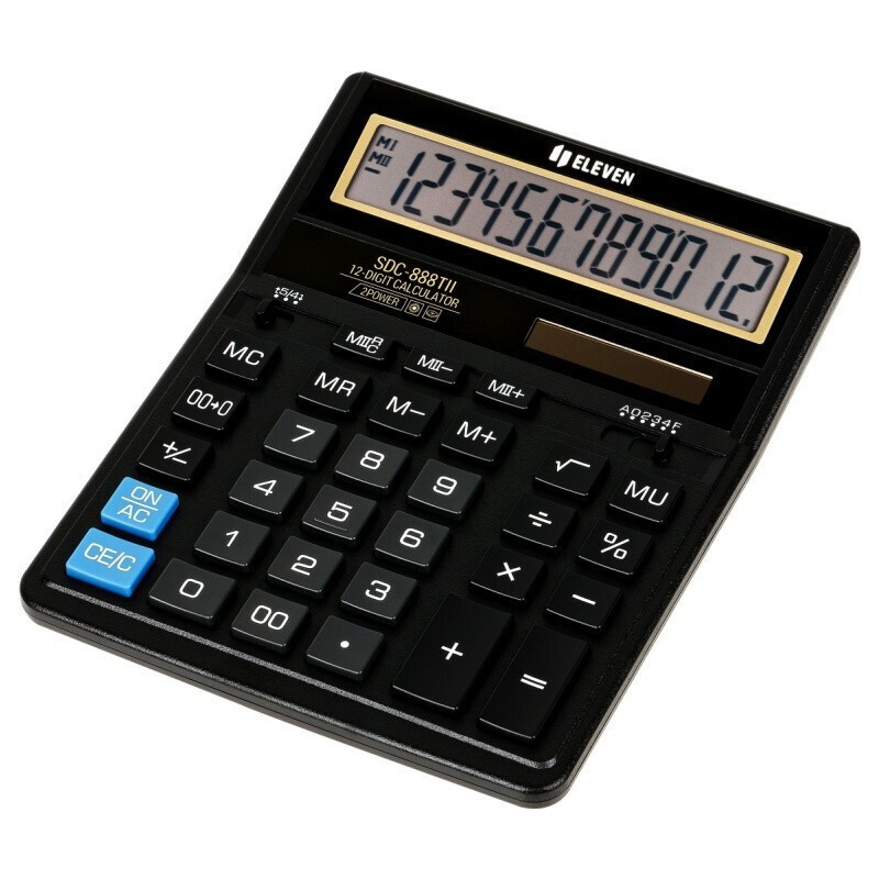 Eleven Liquids Αριθμομηχανή σε Μαύρο Χρώμα 106SDC888TII