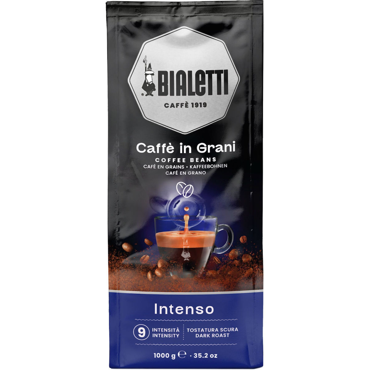Bialetti Καφές Espresso Robusta Esperto Grani Intenso σε Κόκκους 1kg