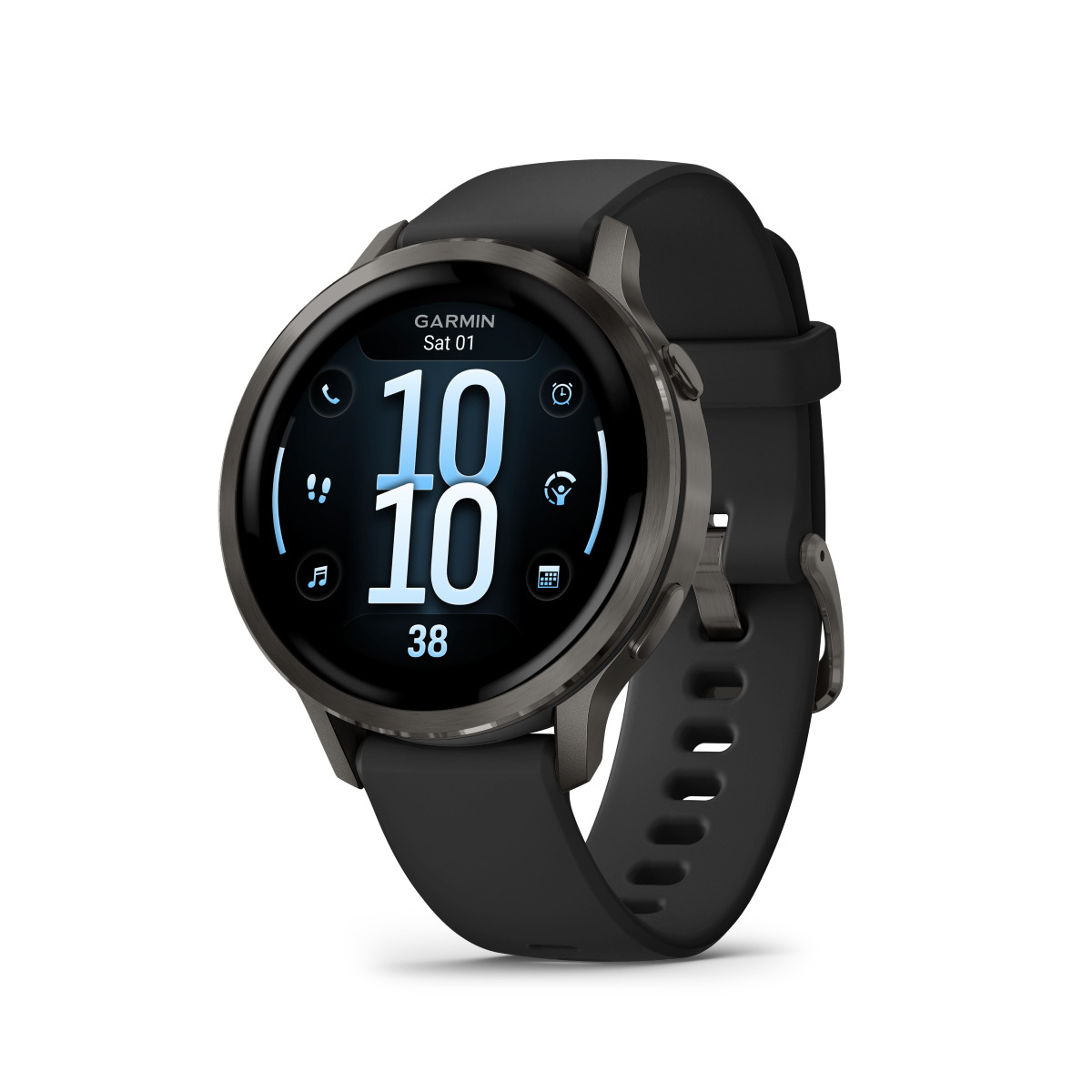 Garmin Venu 4 Stainless Steel 41mm Αδιάβροχο Smartwatch με Παλμογράφο (Slate with Black)