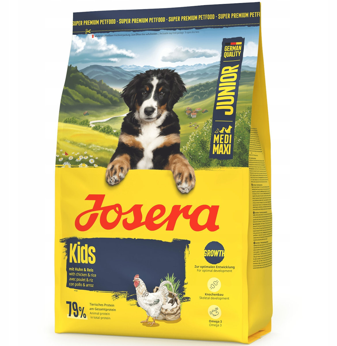 Josera Junior Kids 3kg Ξηρά Τροφή Σκύλων με Κοτόπουλο και Ρύζι
