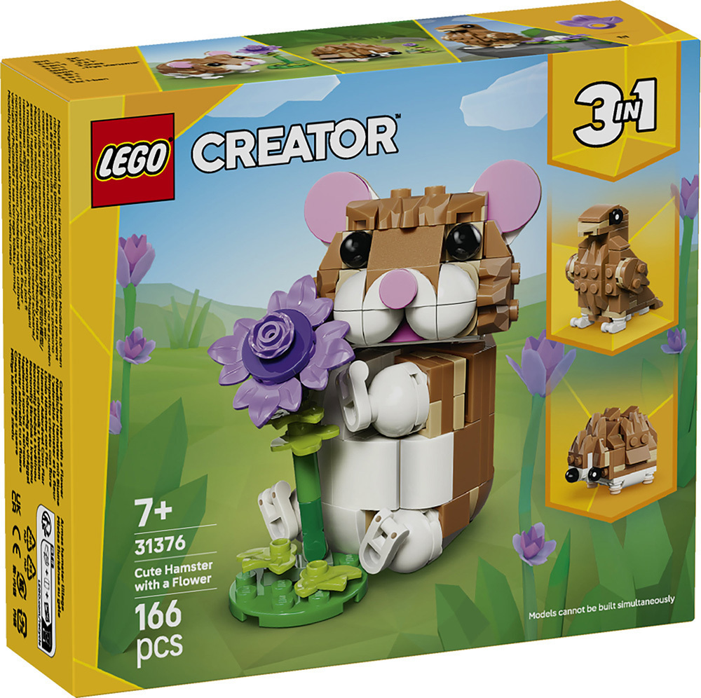 LEGO Creator 3-in-1 Cute Hamster with a Flower για 7+ Ετών 166τμχ 31376