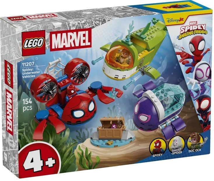LEGO Εκπαιδευτικά Τουβλάκια Spidey: Underwater Vehicles για 4+ Ετών 154τμχ 11207