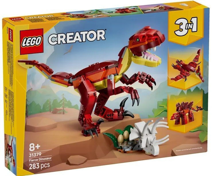 LEGO Creator 3-in-1 Fierce Dinosaur για 8+ Ετών 283τμχ 31379