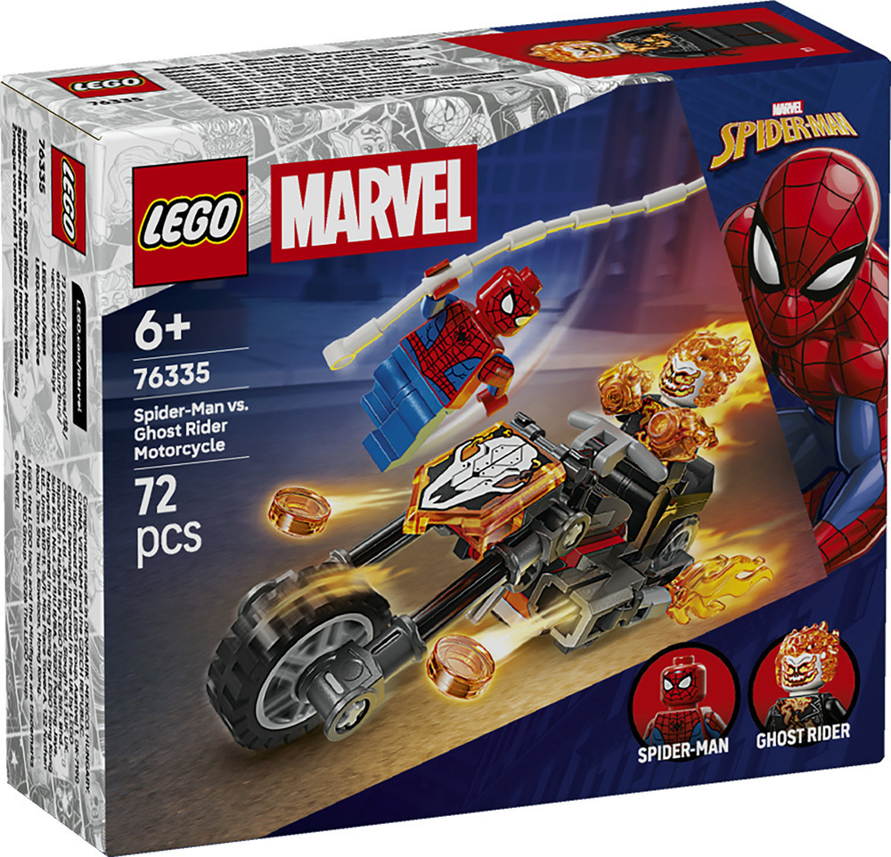 LEGO Marvel Spider-Man vs. Ghost Rider Motorcycle για 6+ Ετών 72τμχ 76335