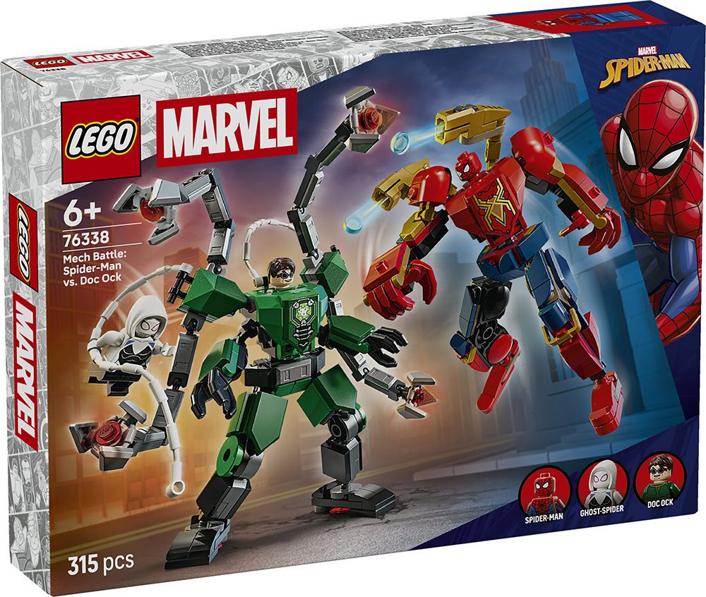 LEGO Marvel Mech Battle: Spider-Man vs. Doc Ock για 6+ Ετών 315τμχ 76338