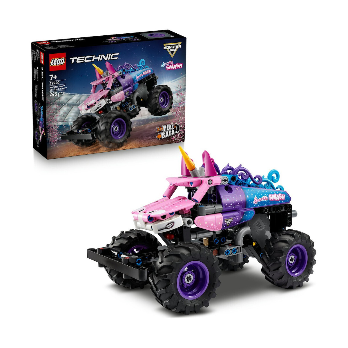 LEGO Technic Monster Jam™ Sparkle Smash™ Pull-Back για 7+ Ετών 243τμχ 42220