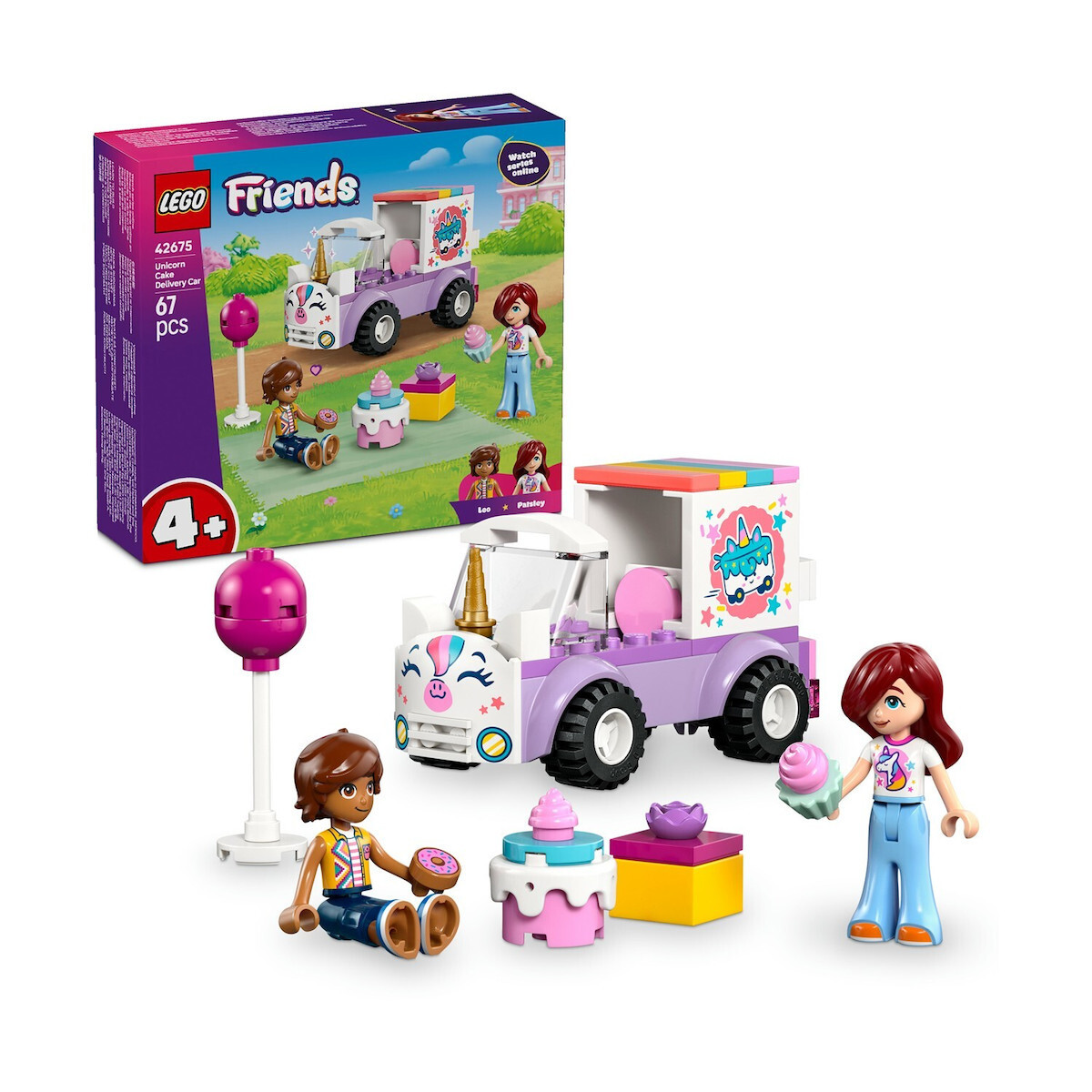 LEGO Friends Unicorn Cake Delivery Car για 4+ Ετών 67τμχ 42675