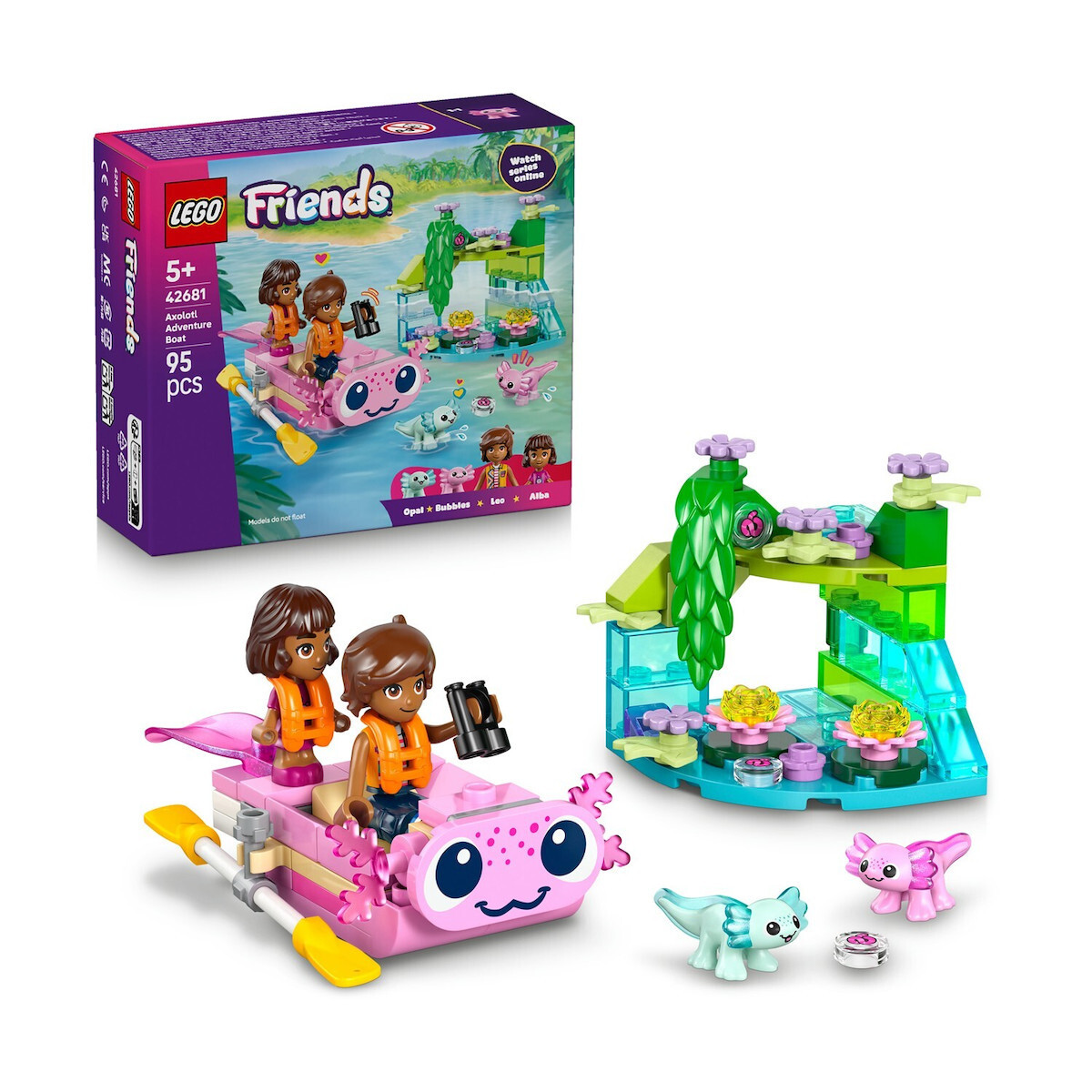 LEGO Friends Axolotl Adventure Boat για 5+ Ετών 95τμχ 42681