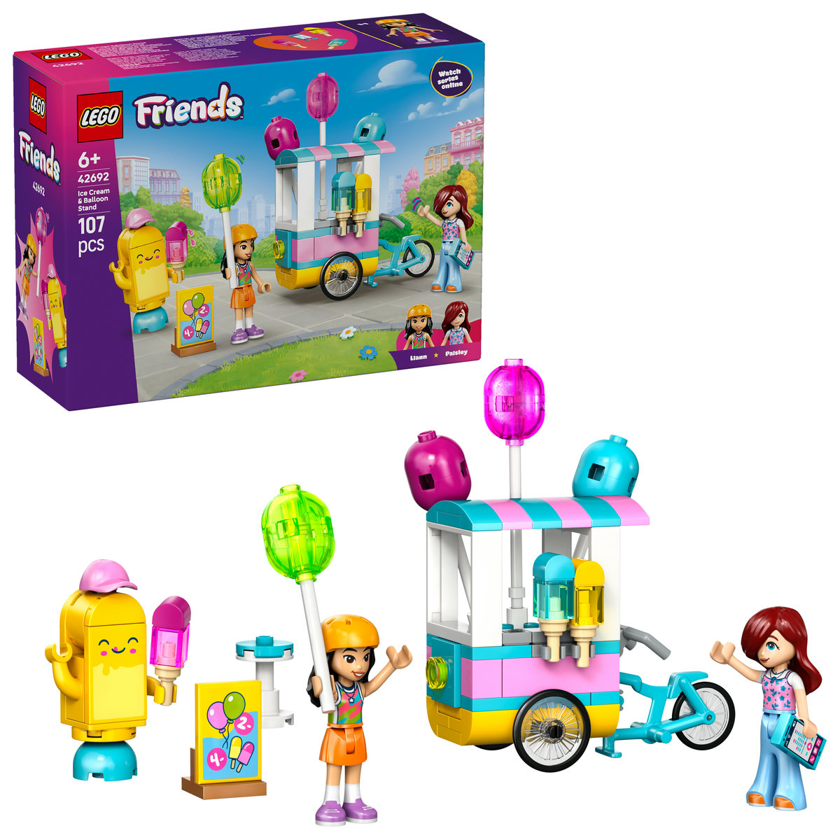 LEGO Friends Ice Cream & Balloon Stand για 6+ Ετών 107τμχ 42692