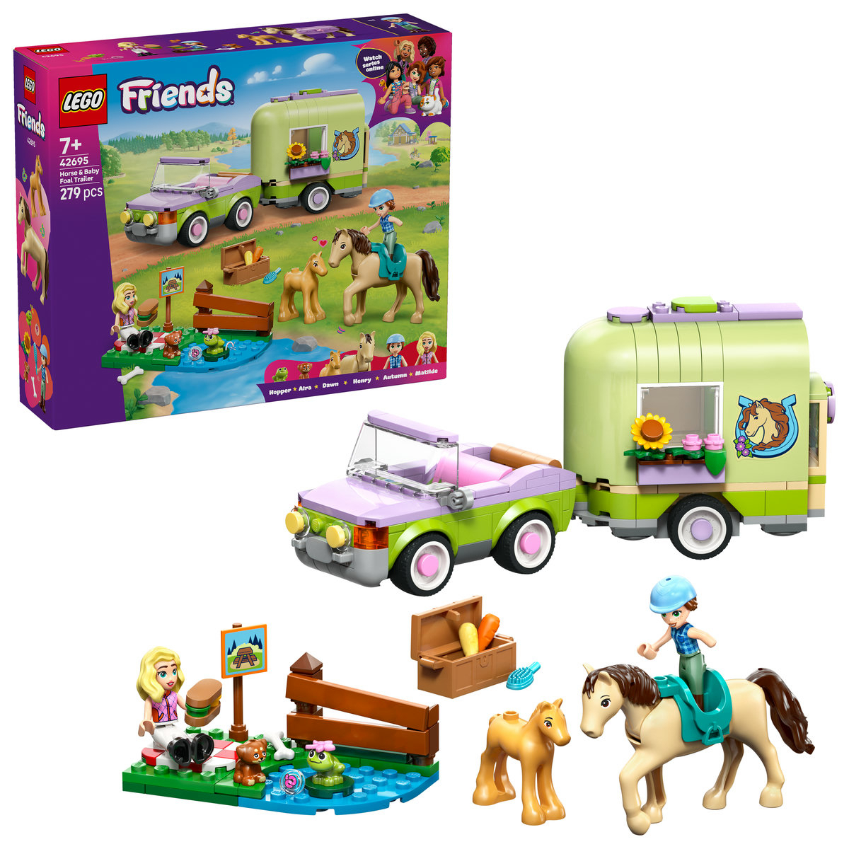 LEGO Friends Horse & Baby Foal Trailer για 7+ Ετών 279τμχ 42695