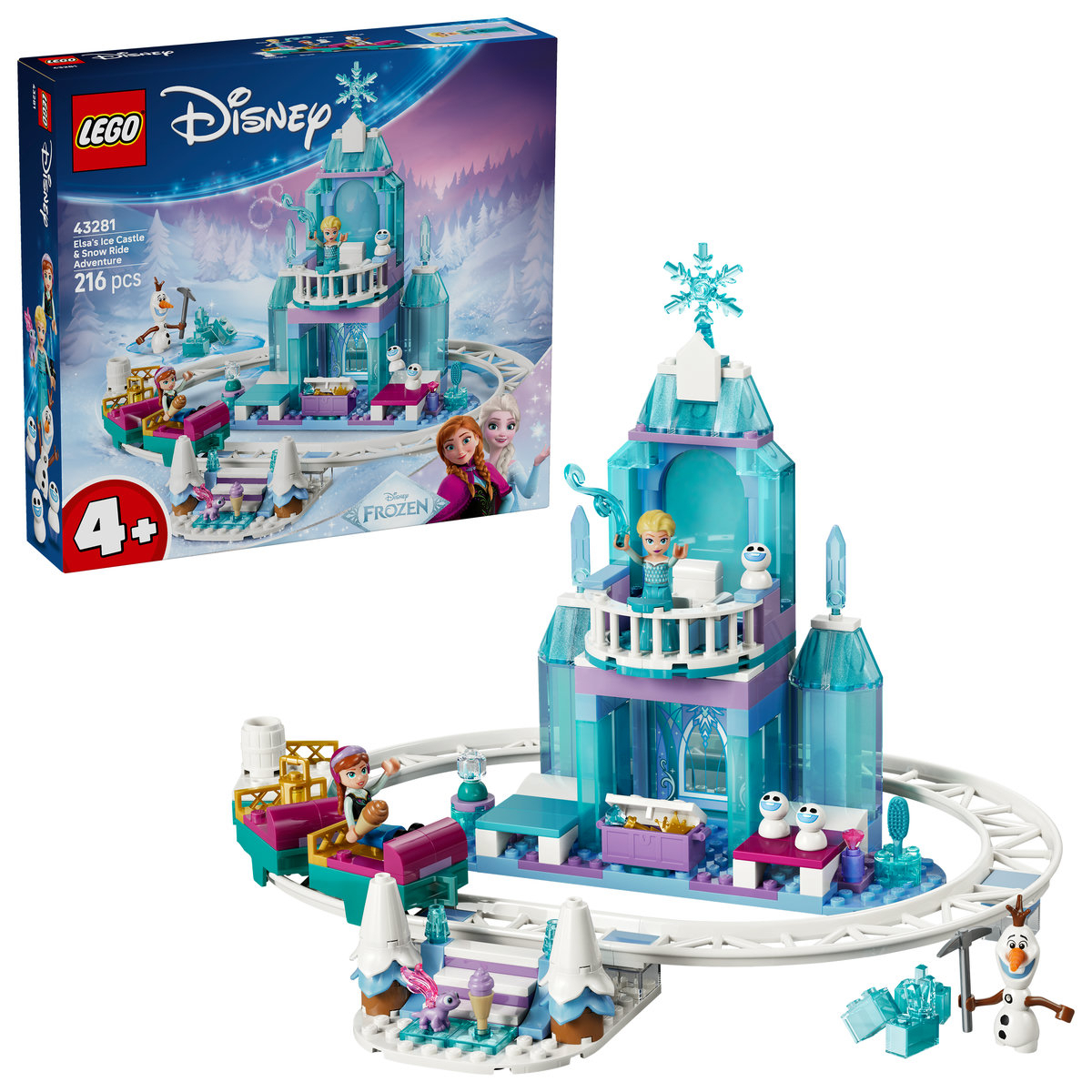 LEGO Disney Elsa's Ice Castle & Snow Ride Adventure για 4+ Ετών 216τμχ 43281