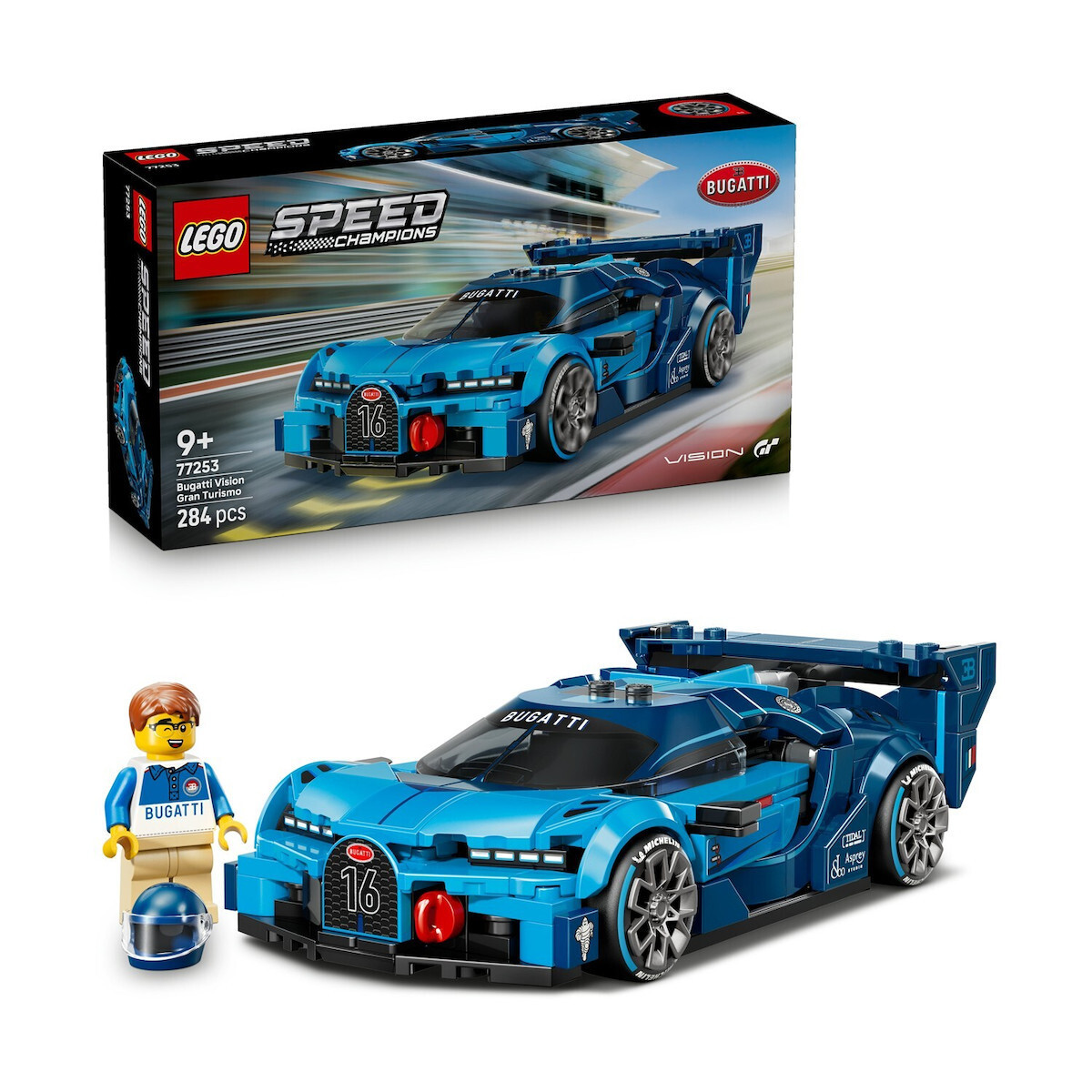 LEGO Speed Champions Bugatti Vision GT Hyper Sports Car για 9+ Ετών 284τμχ 77253