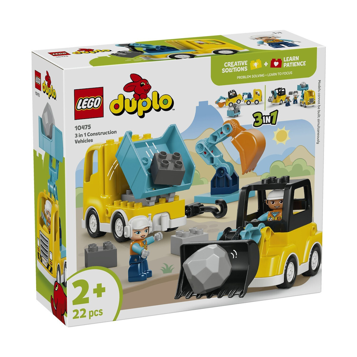 LEGO Duplo 3in1 Construction Vehicles για 2+ Ετών 22τμχ 10475
