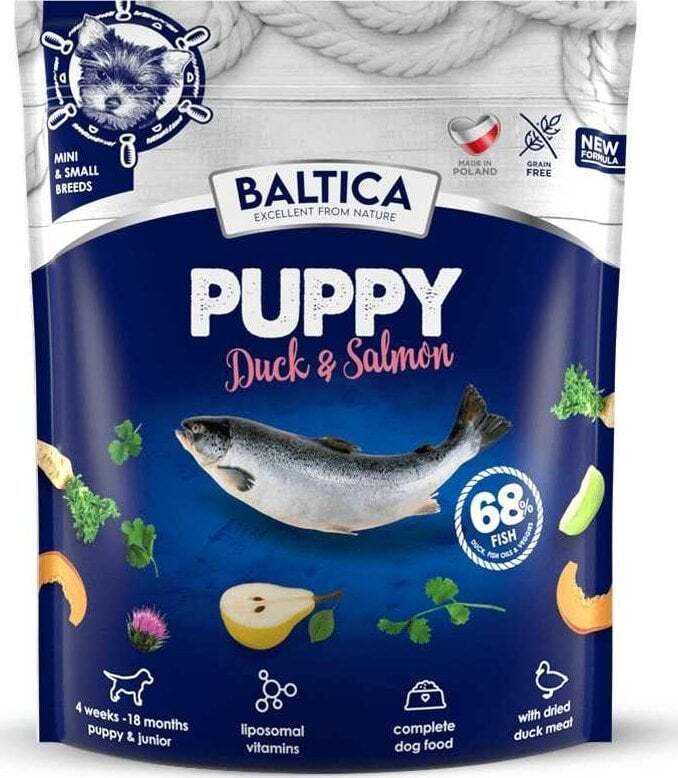 Baltica 1kg Ξηρά Τροφή για Κουτάβια Μικρόσωμων Φυλών με Σολομό και Πάπια