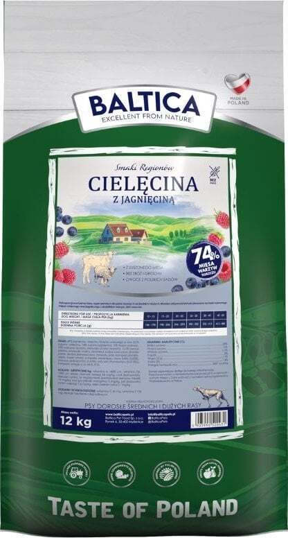 Baltica 12kg Ξηρά Τροφή Σκύλων Μεγαλόσωμων Φυλών με Αρνί και Μοσχάρι
