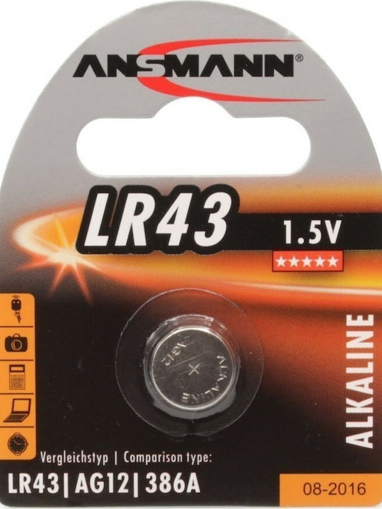 Ansmann Αλκαλική Μπαταρία Ρολογιών LR43 1.5V 1τμχ