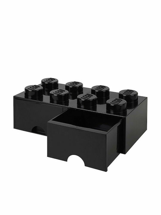 LEGO Παιδικό Κουτί Αποθήκευσης από Πλαστικό 8 Knobs Μαύρο 50x25x17cm 40061733